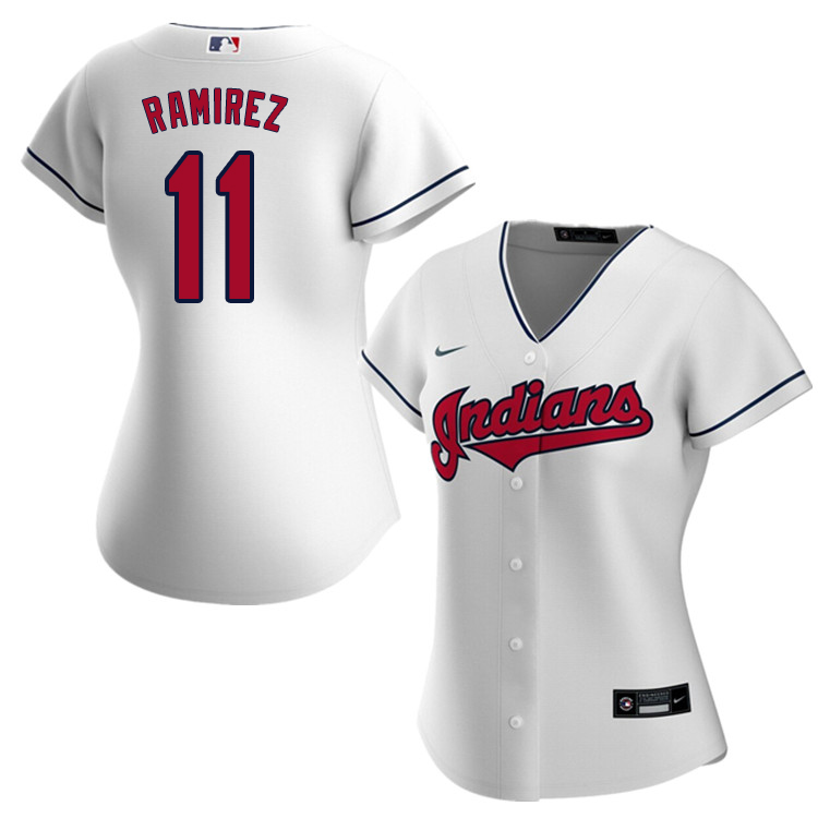 Nike Women #11 Jose Ramirez Cleveland Indians Baseball Jerseys Sale-White